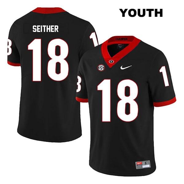 Georgia Bulldogs Youth Brett Seither #18 NCAA Legend Authentic Black Nike Stitched College Football Jersey KLD2156SL